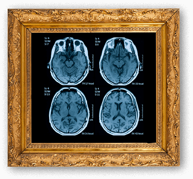 Your brain in a frame for display mb-3